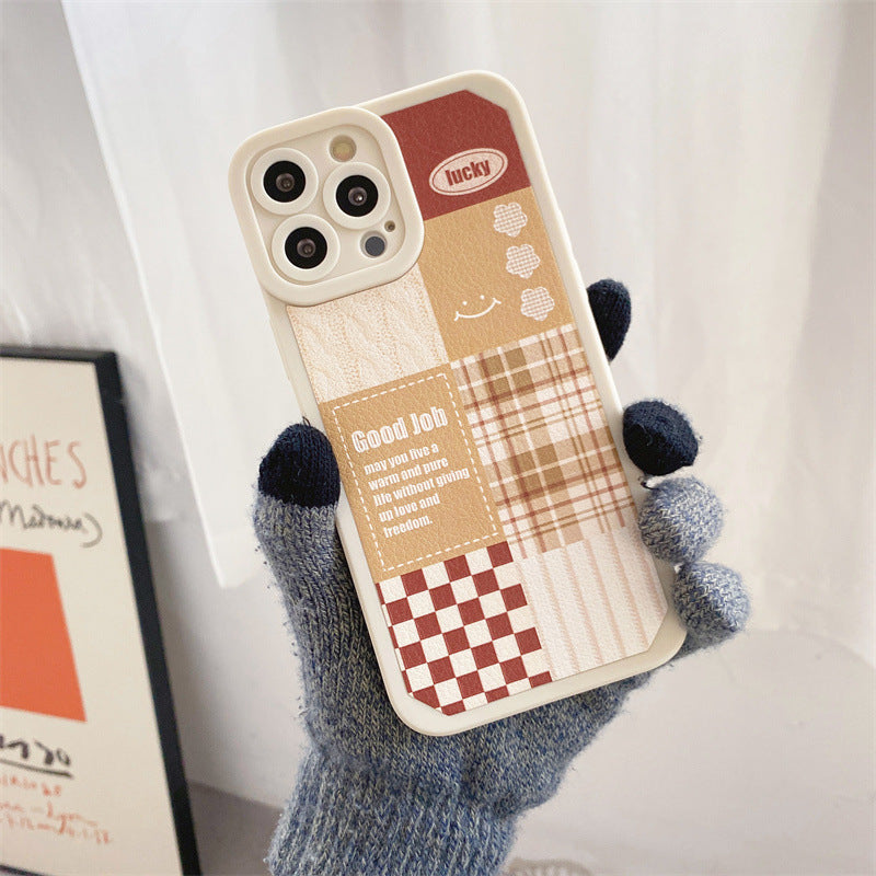 Checkerboard Tpu Soft Shell Mobile Phone Case