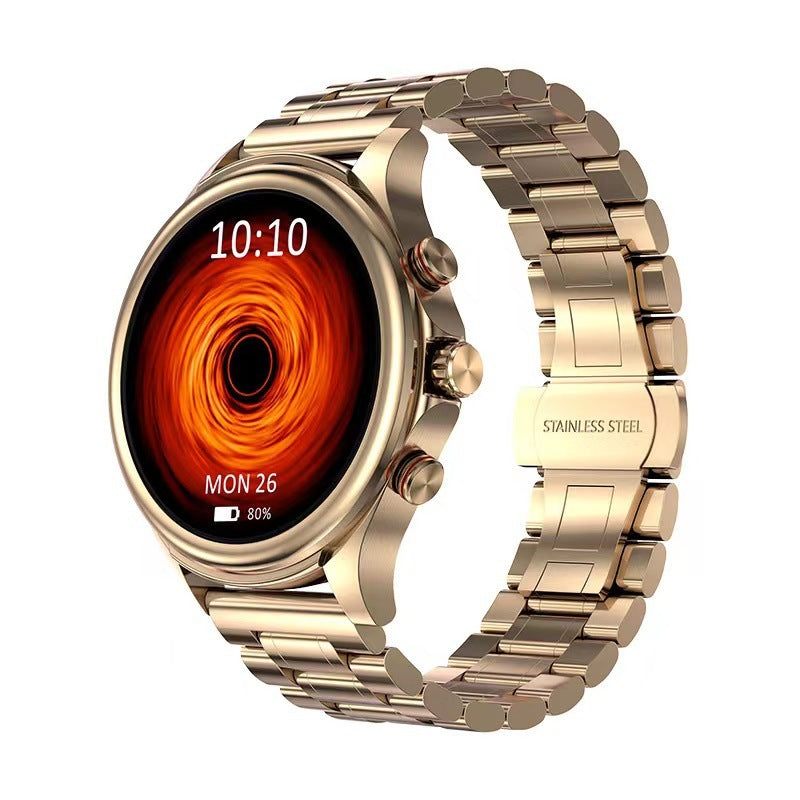 Round Screen Smart Watch Heart Rate Blood Pressure Blood Oxygen Monitoring