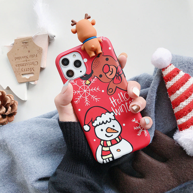 Snowman Elk's Christmas Mobile Phone Case