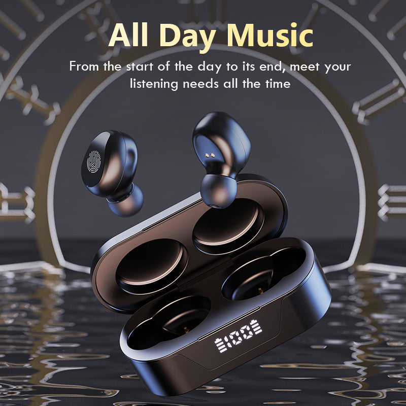 Private Model Mini Bluetooth Headset With Battery Display Touch