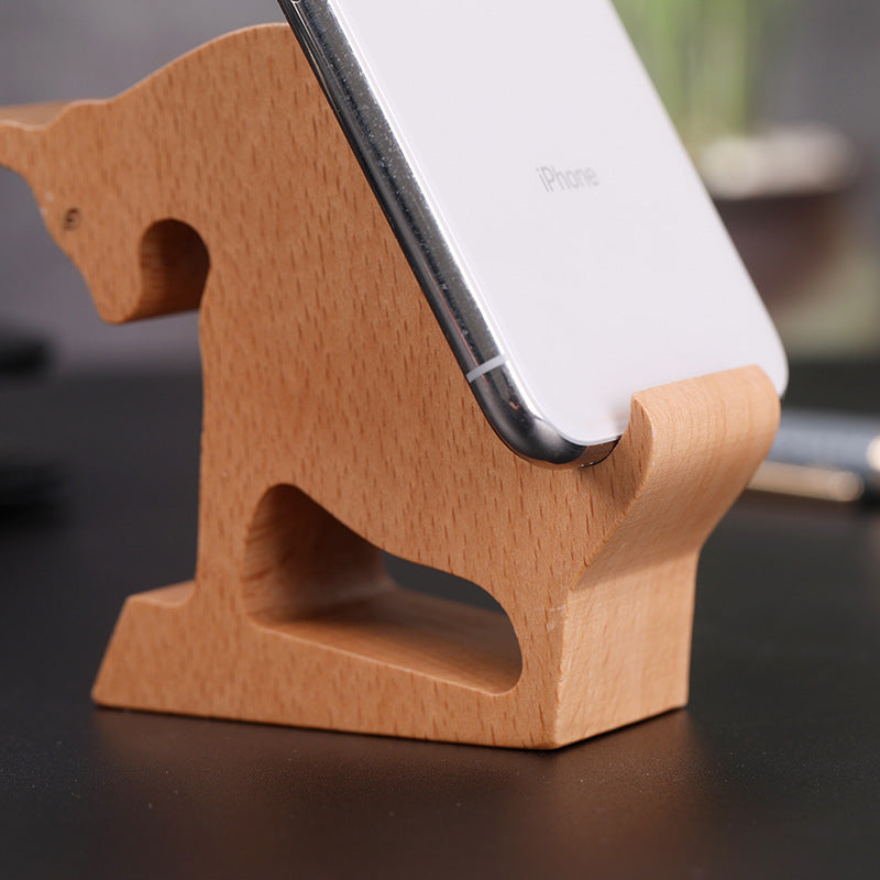 Creative Mobile Phone Beech Wood Phone Holder