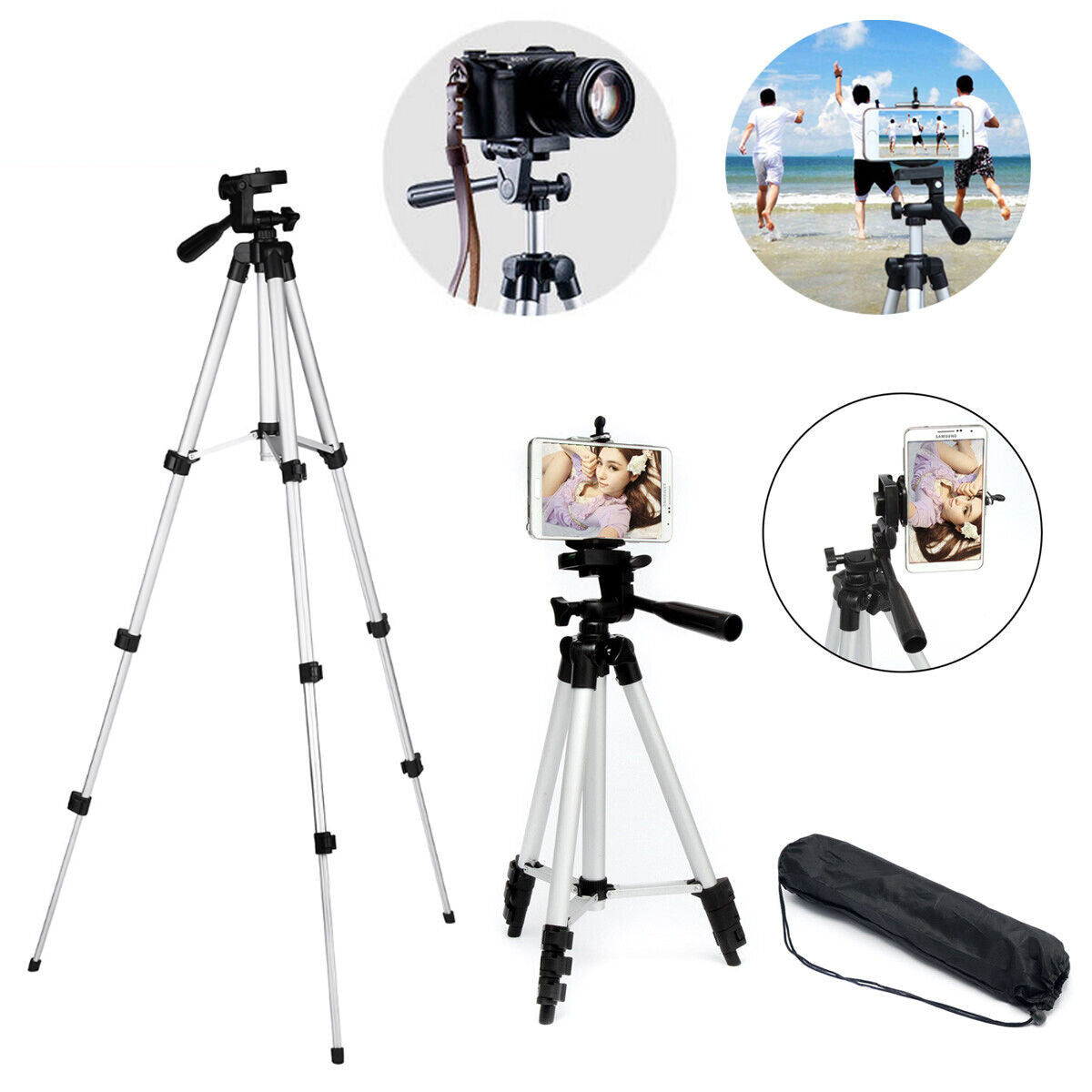 Professional Camera Tripod Stand Holder Mount For Cell Phone