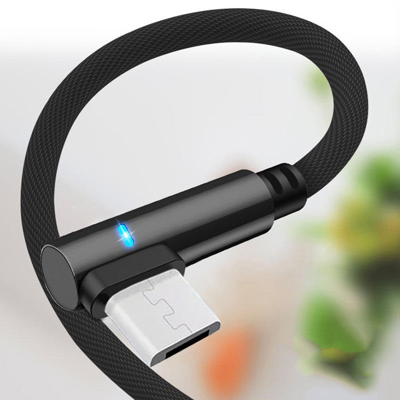 90 degree anti-winding charging cable