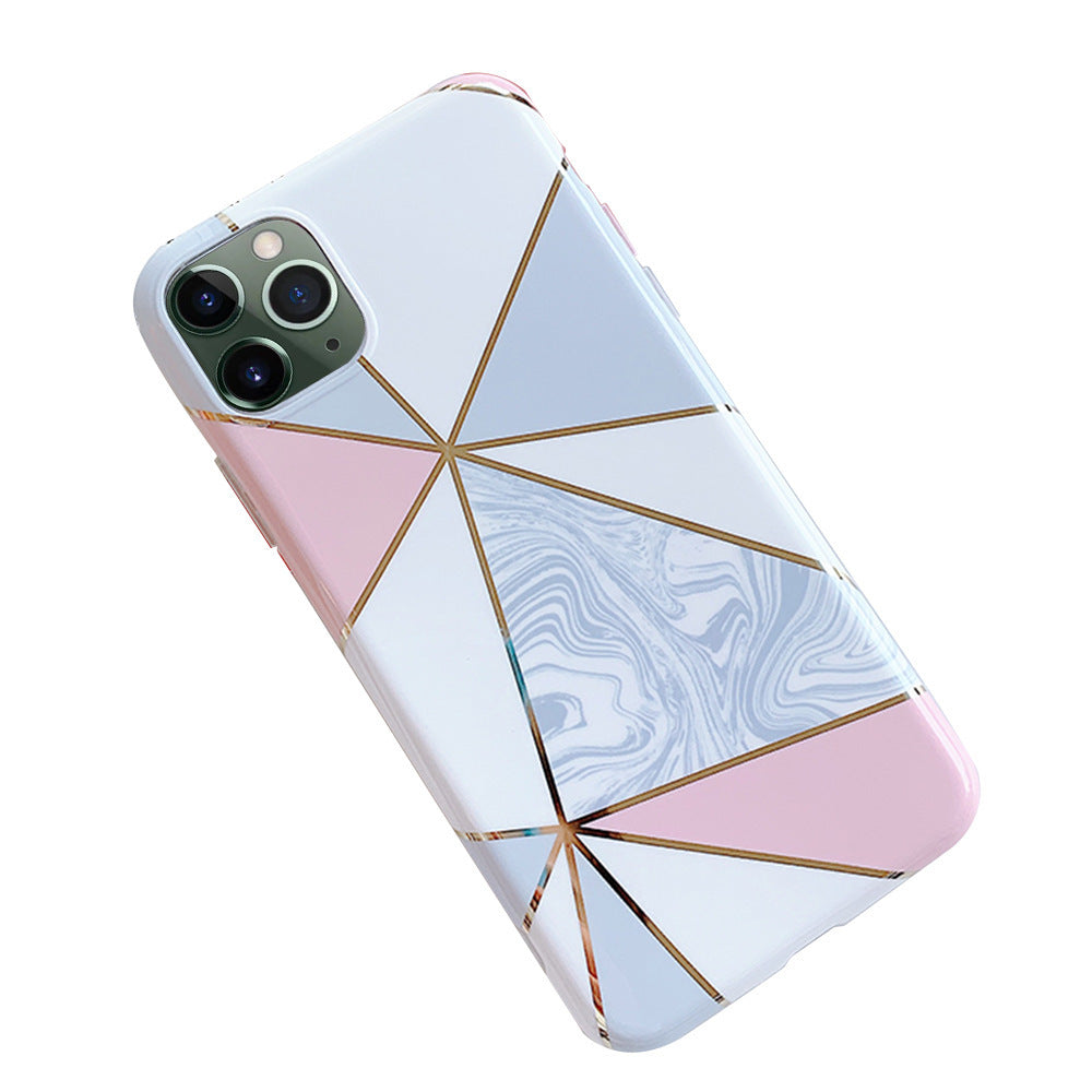 Galvanized marble mobile phone case