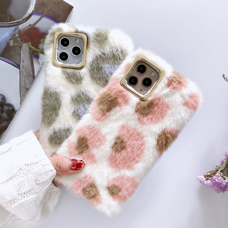 Mink plush mobile phone case