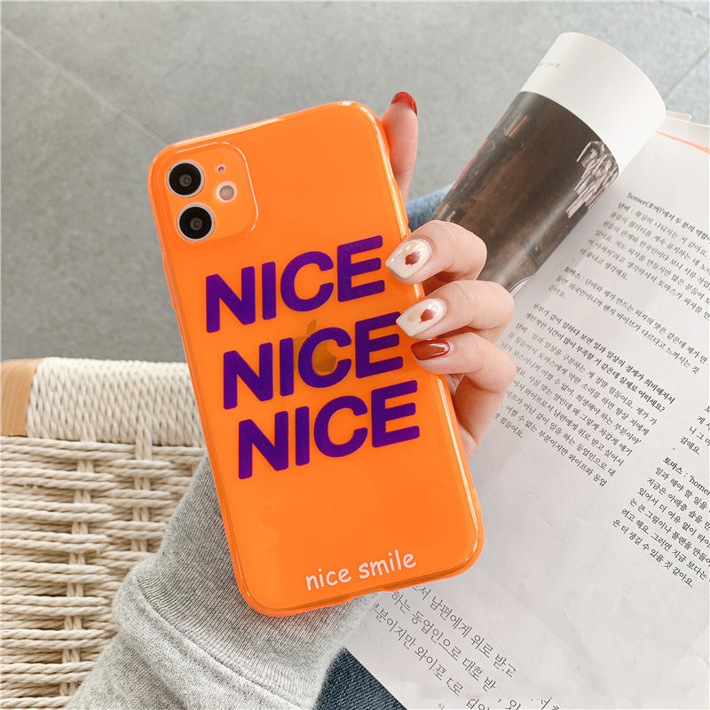 Trendy Brand Fluorescent English Mobile Phone Case