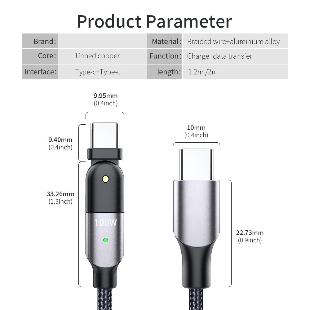 Rotatable data cable