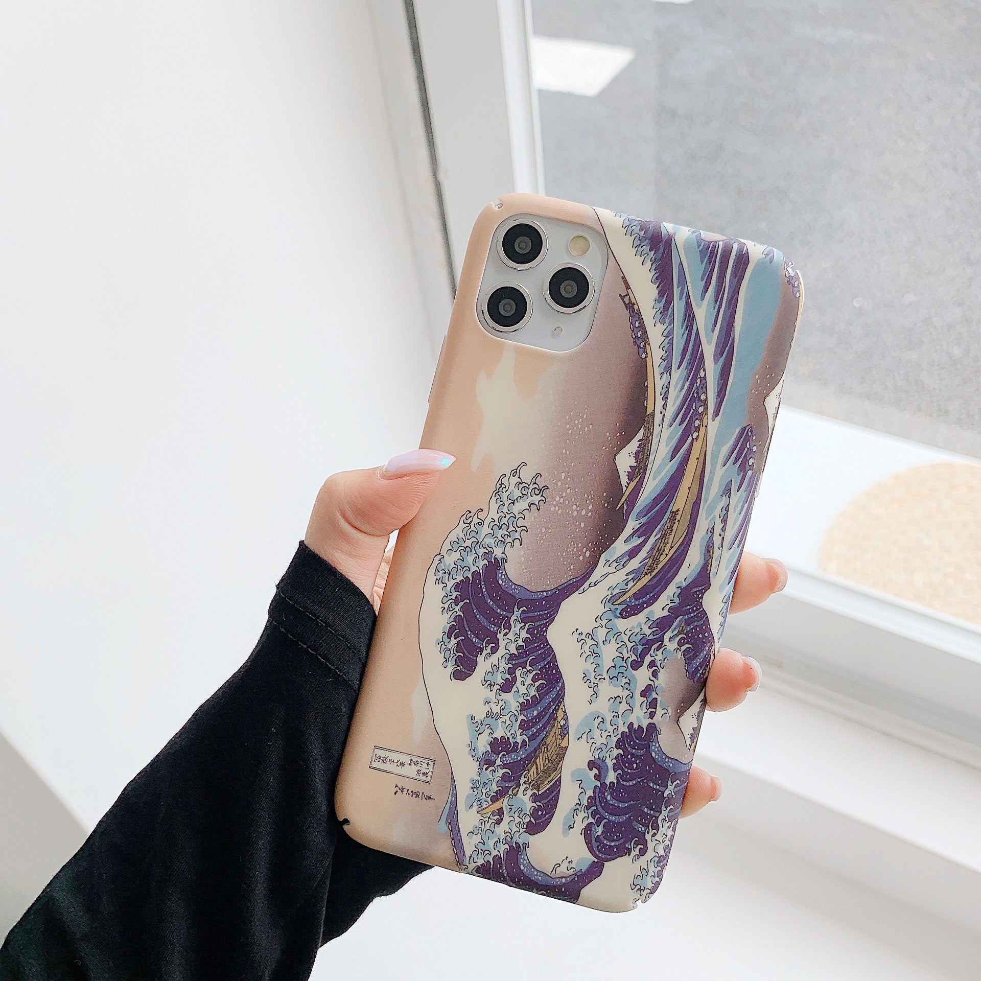 Art oil painting ocean wave mobile phone case