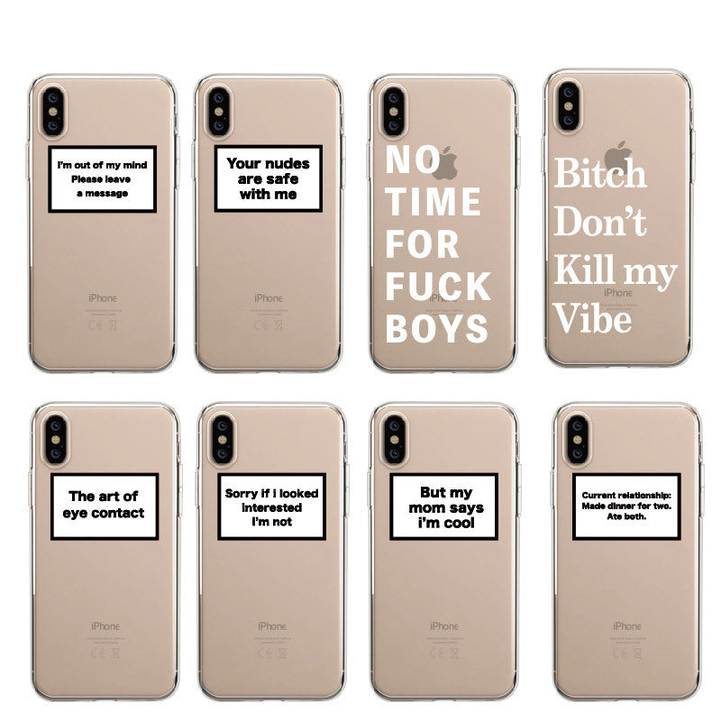 Creative text FUCK mobile phone case