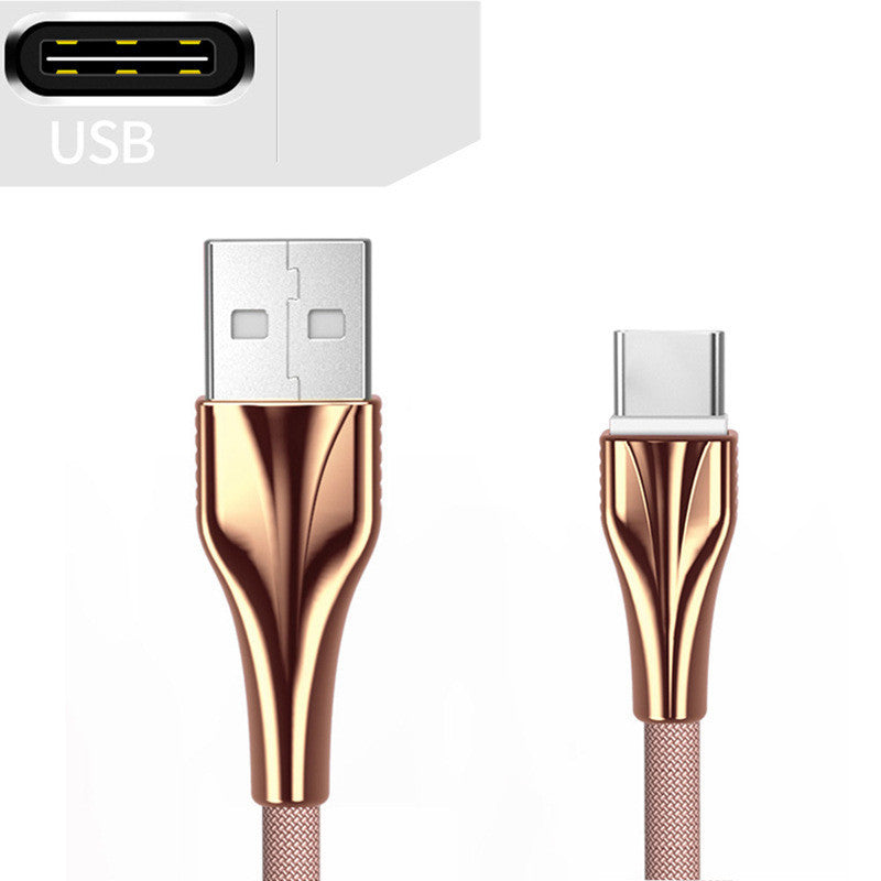 Aluminum Alloy Braided Mobile Phone Data Cable