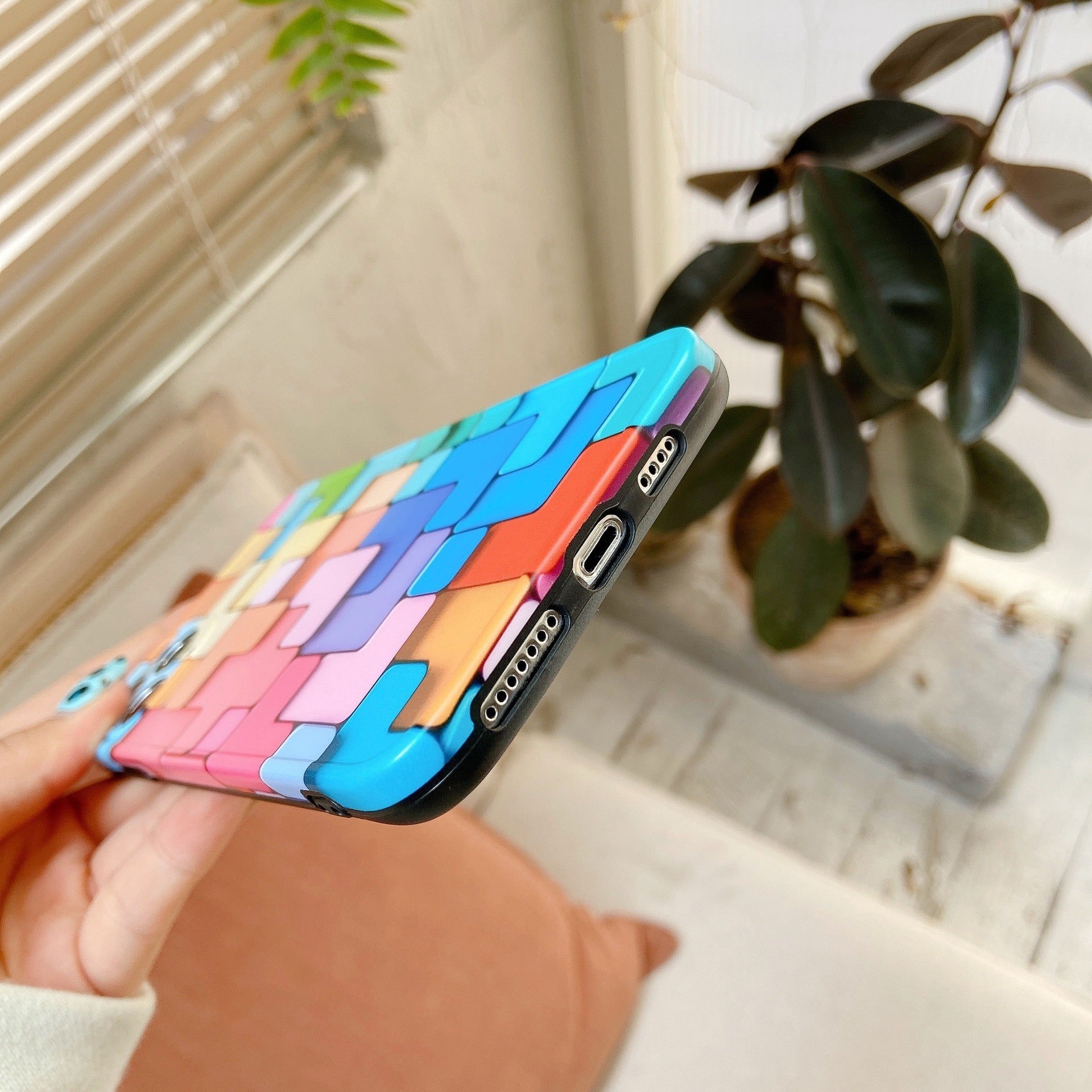 Color Vision Square Silicone Mobile Phone Case