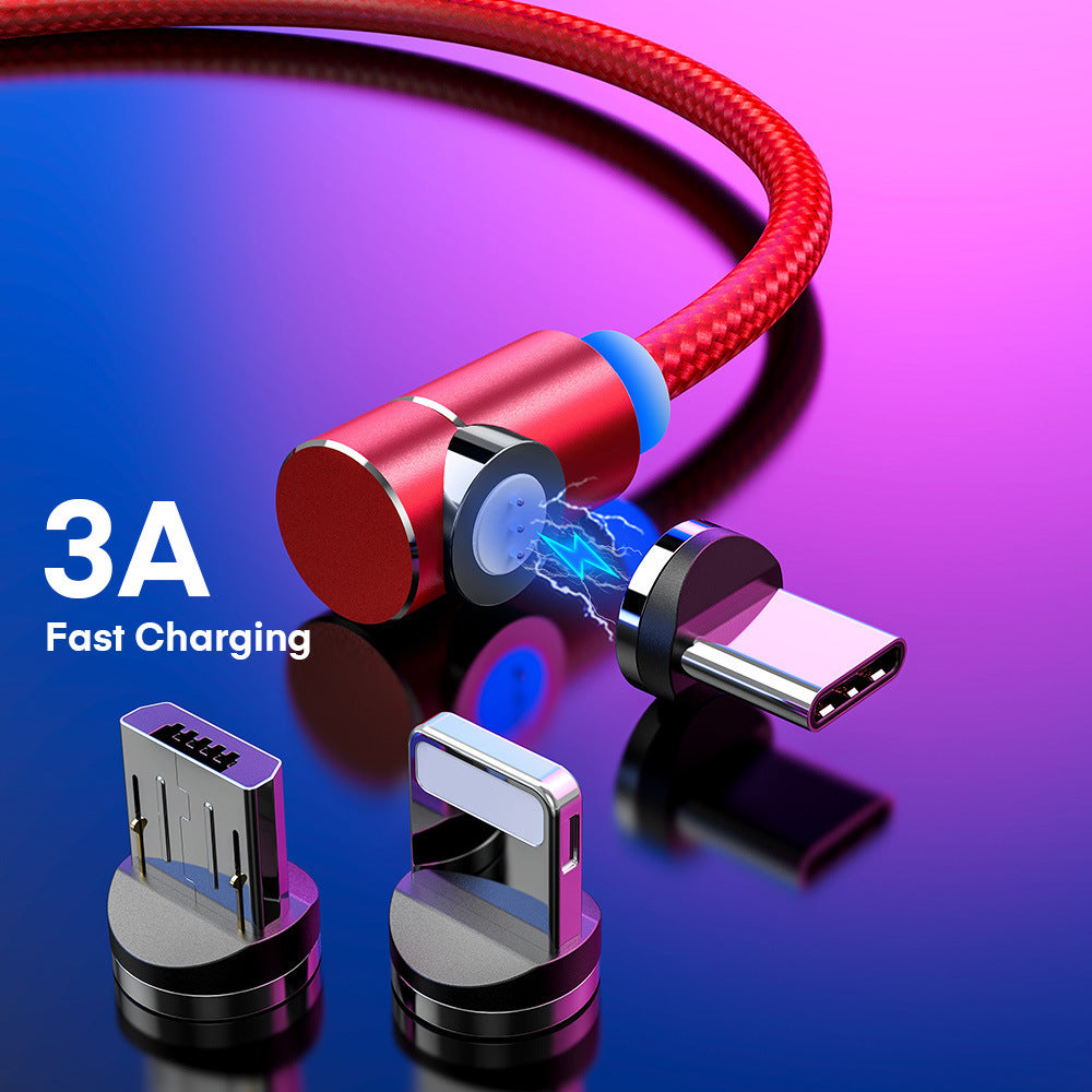 Compatible with Apple , Elbow 3A fast charge magnetic data line