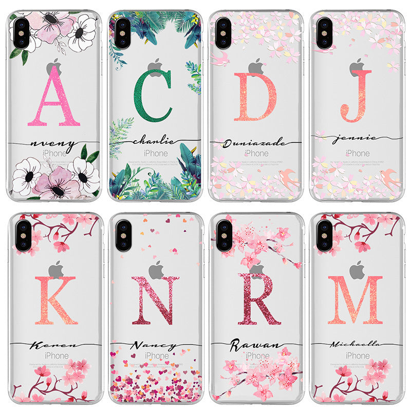 Soft shell letter mobile phone case