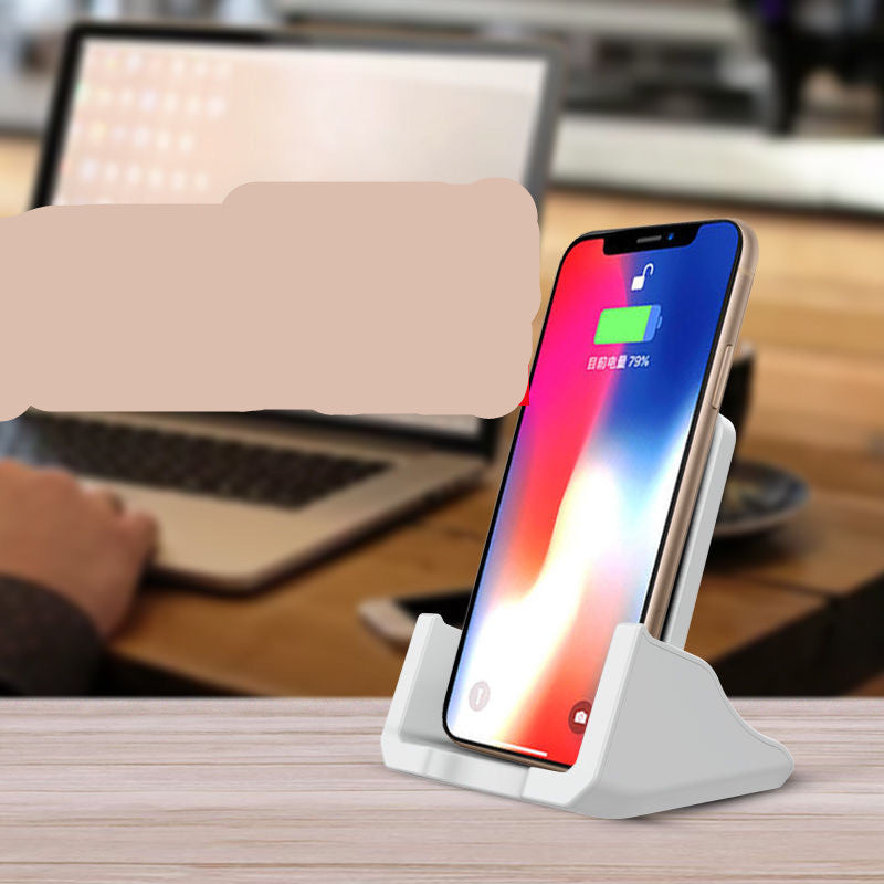 Vertical mobile phone stand for wireless charger