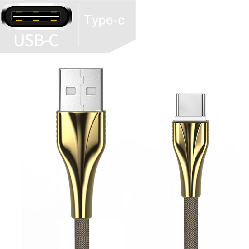 Aluminum Alloy Braided Mobile Phone Data Cable