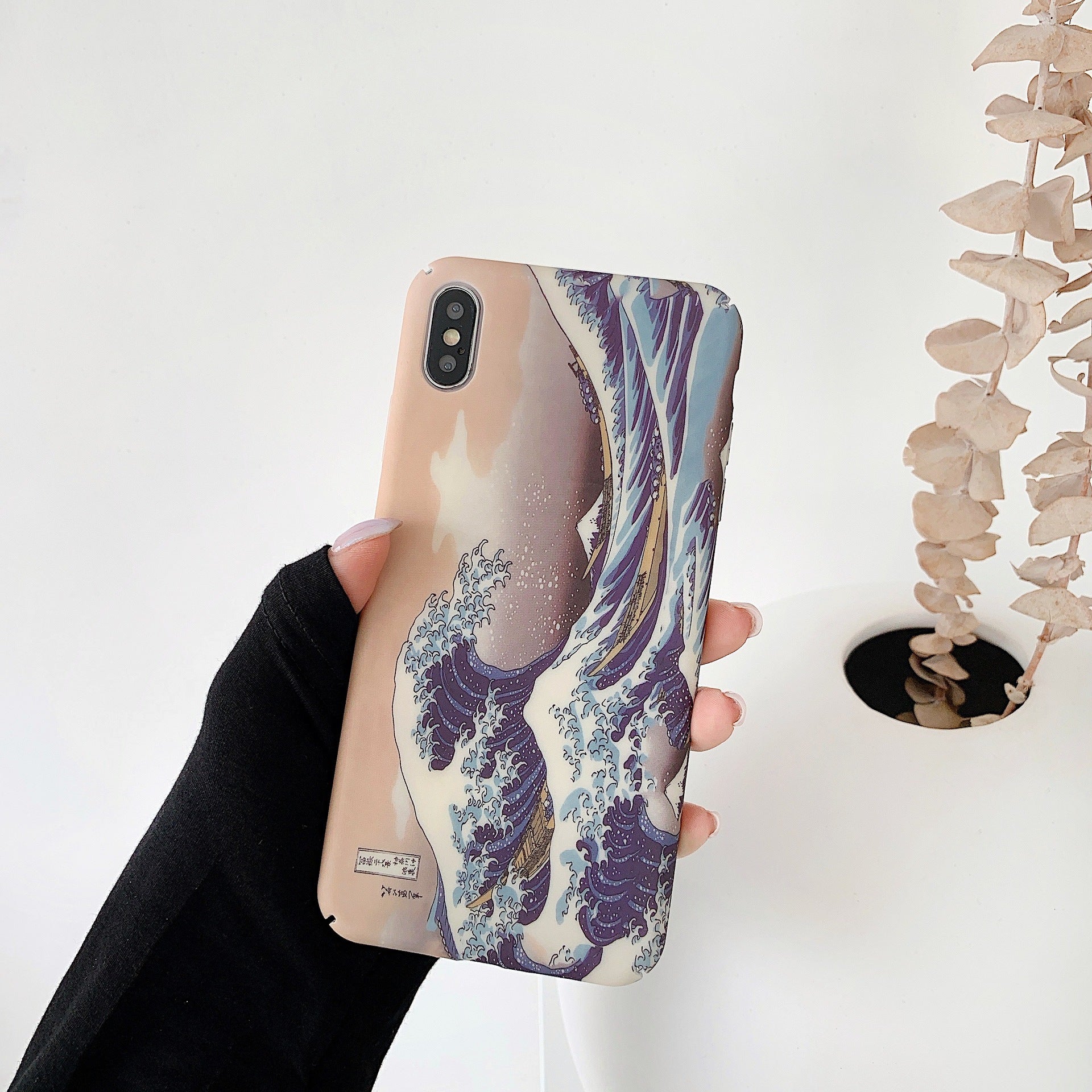 Art oil painting ocean wave mobile phone case