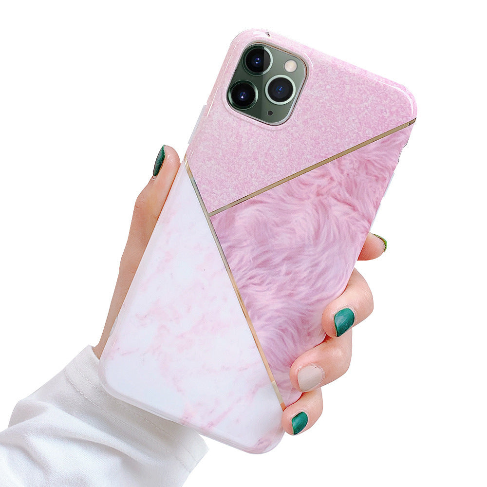 Galvanized marble mobile phone case