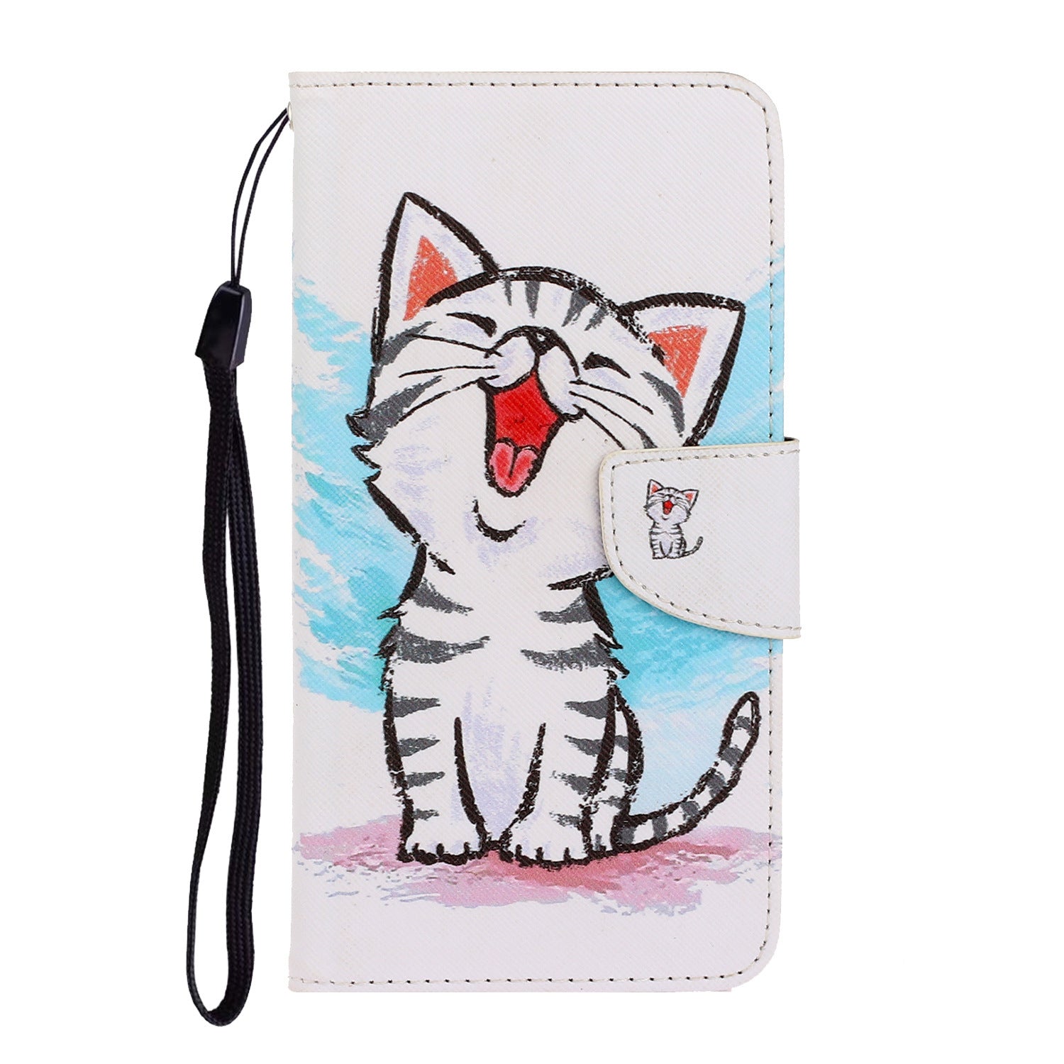 Cat Painted Phone Case Leather Case for Xiaomi 10Pro