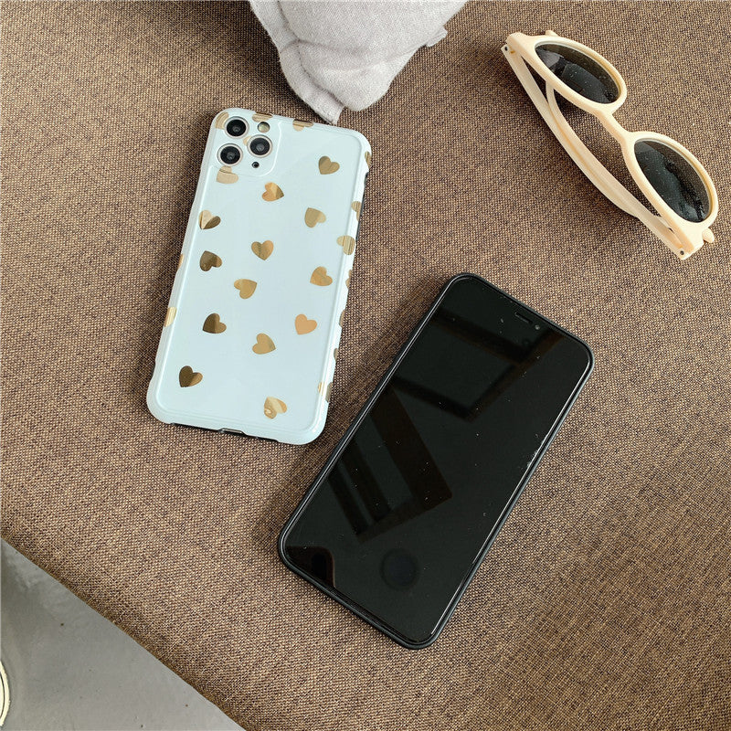 Gold-plated love mobile phone case