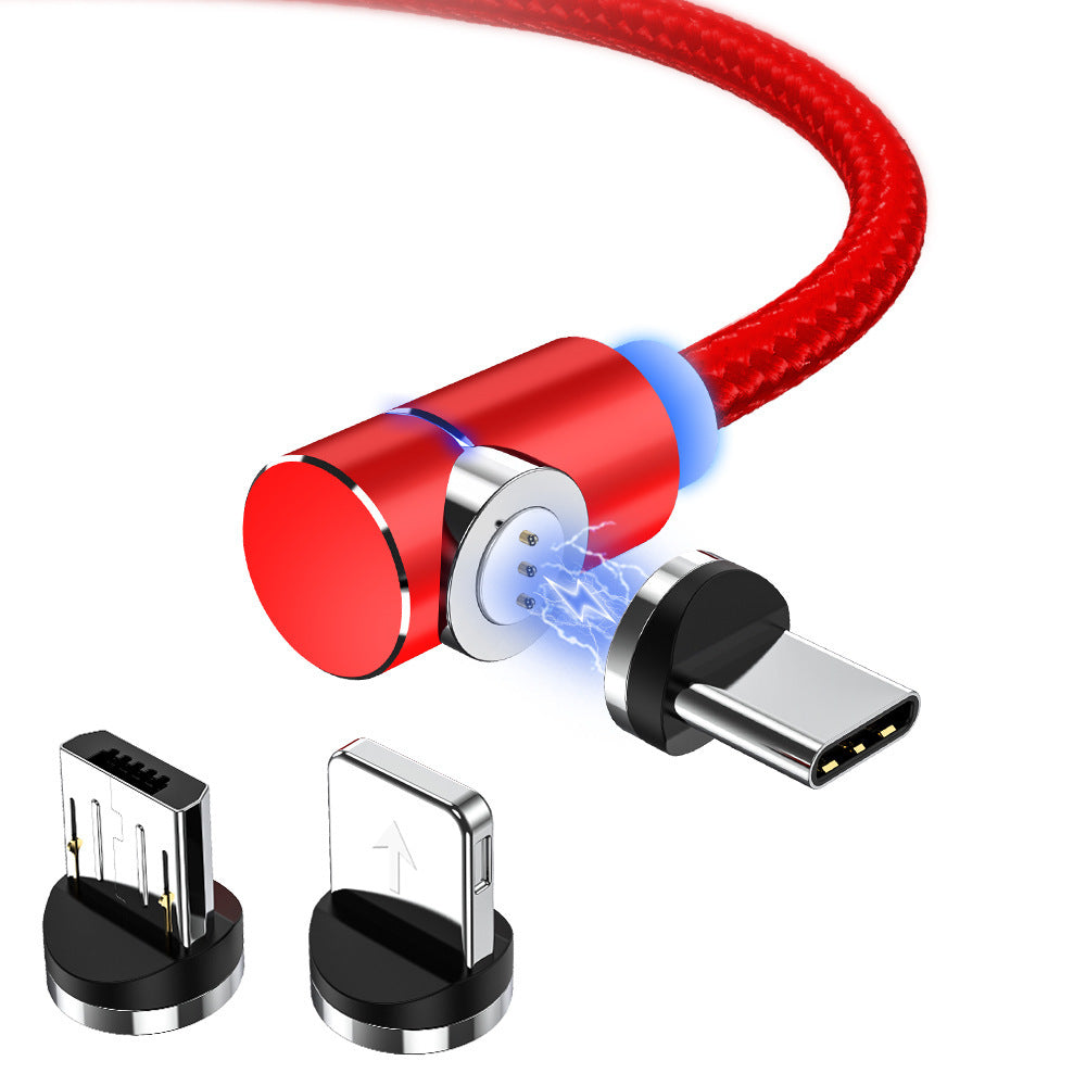 Compatible with Apple , Elbow 3A fast charge magnetic data line