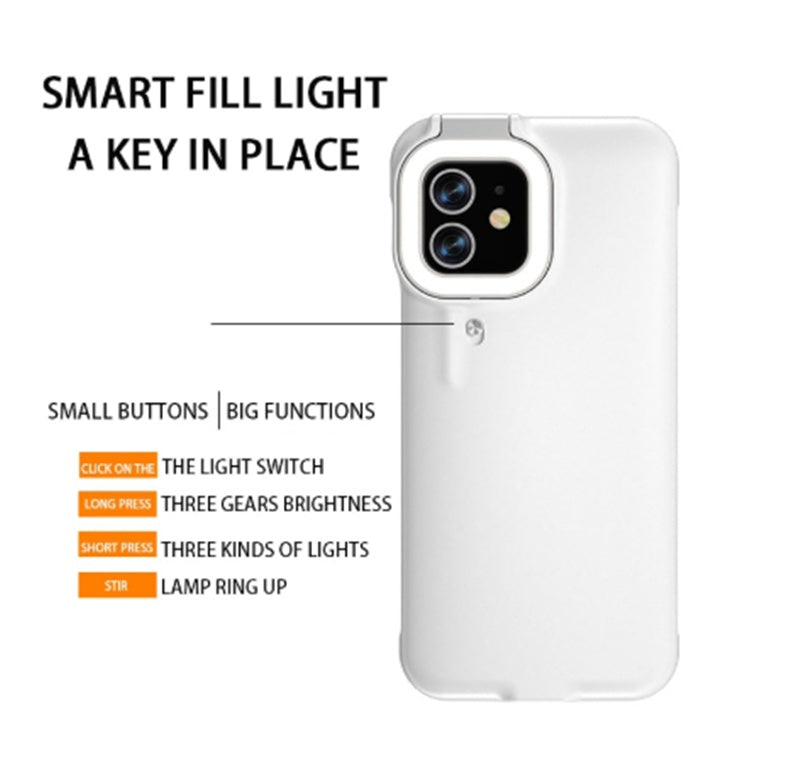 Fill Light Mobile Phone Case Ring Flashing Light Beauty Mobile Phone Case