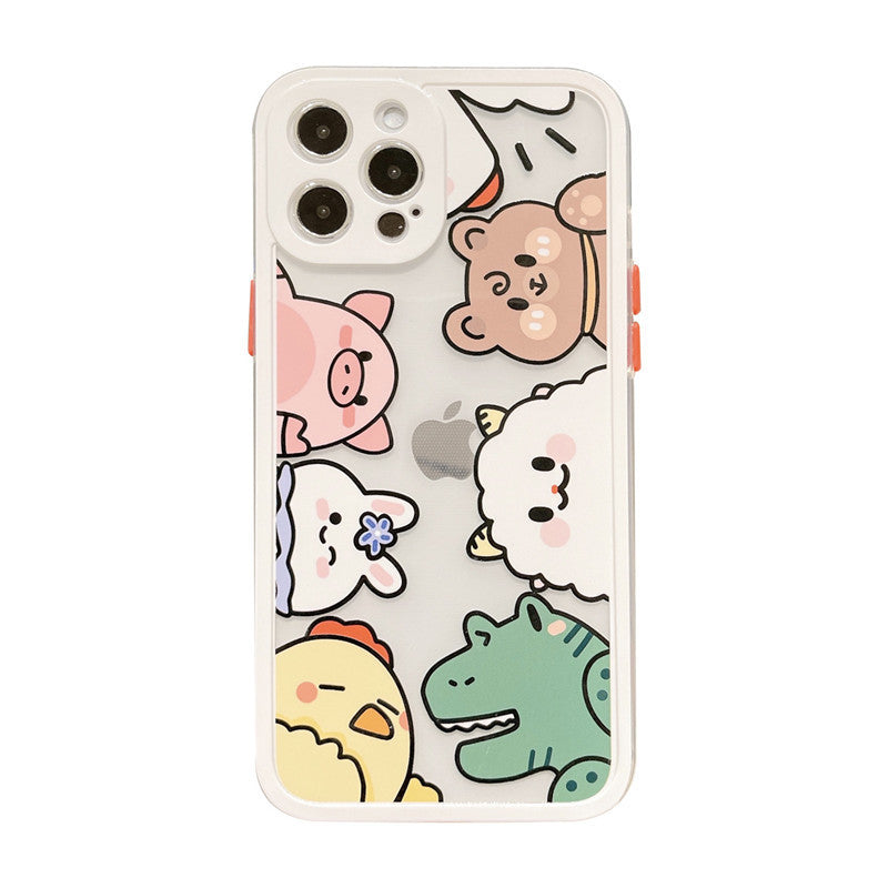 Cartoon Cute Girl Shatter-Resistant Silicone Phone Case