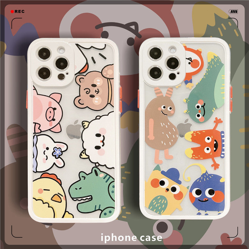 Cartoon Cute Girl Shatter-Resistant Silicone Phone Case