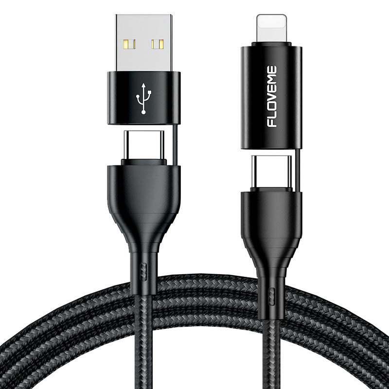 New 4-in-1 Mobile Data Cable Wish3A Fast Charging Cable