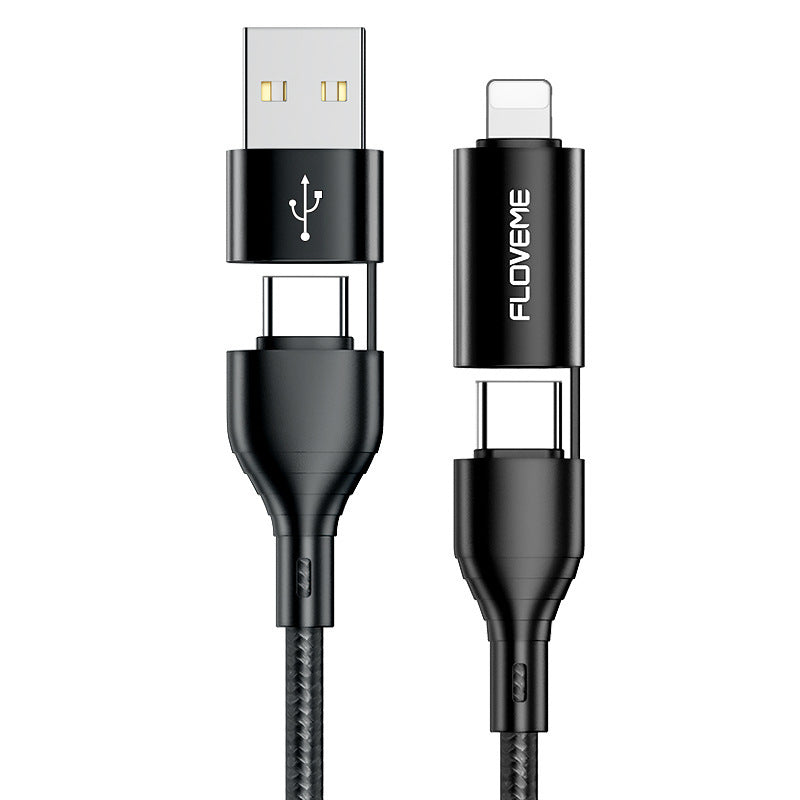 New 4-in-1 Mobile Data Cable Wish3A Fast Charging Cable