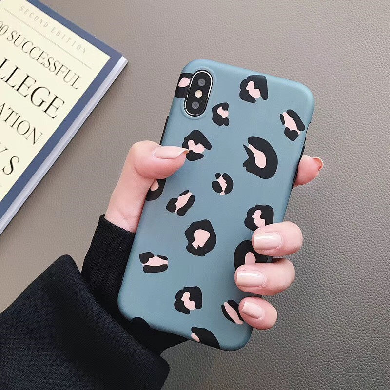 Stitching Leopard Print Phone Case