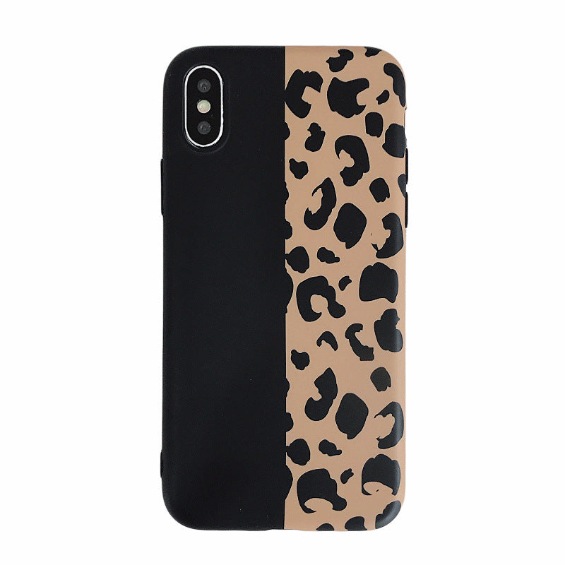 Stitching Leopard Print Phone Case