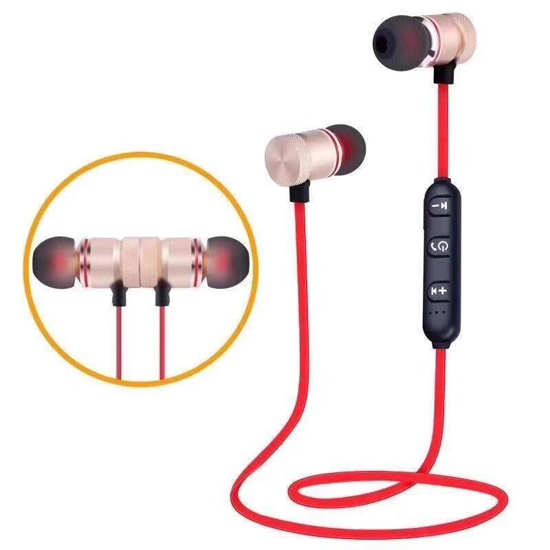 Sports Metal Magnetic Inhalation Earphones