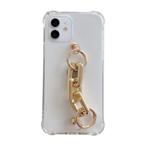 Transparent Gold Chain Mobile Phone Case  Shell