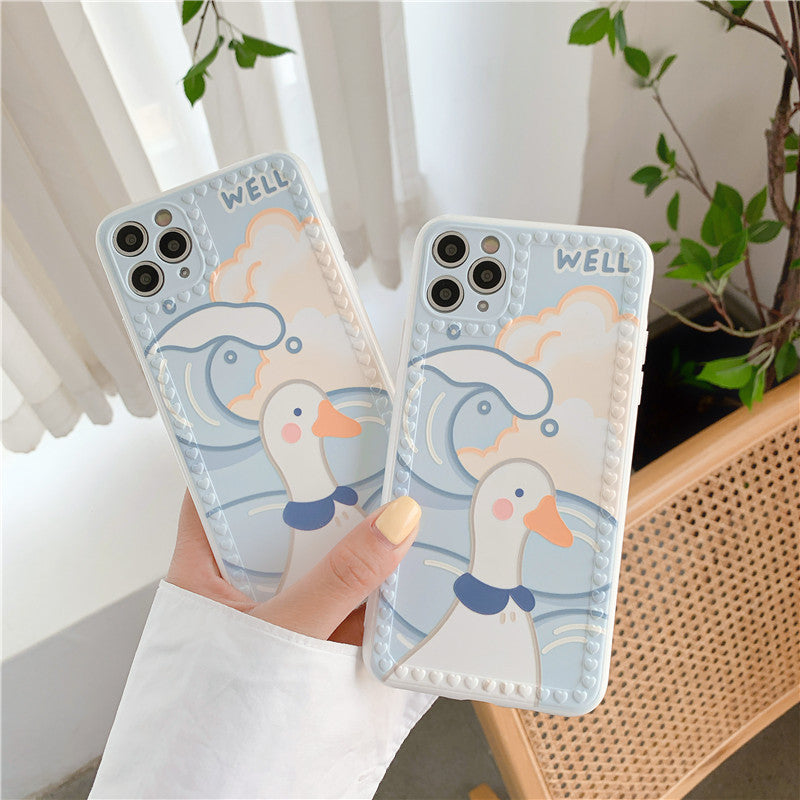 Cute Blue Cartoon Mobile Phone Soft Case