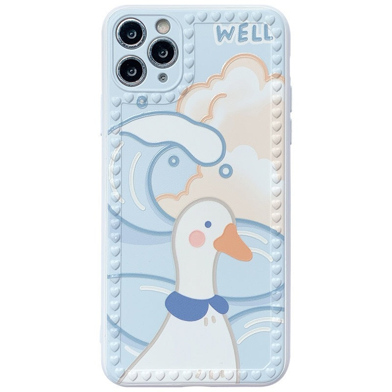 Cute Blue Cartoon Mobile Phone Soft Case