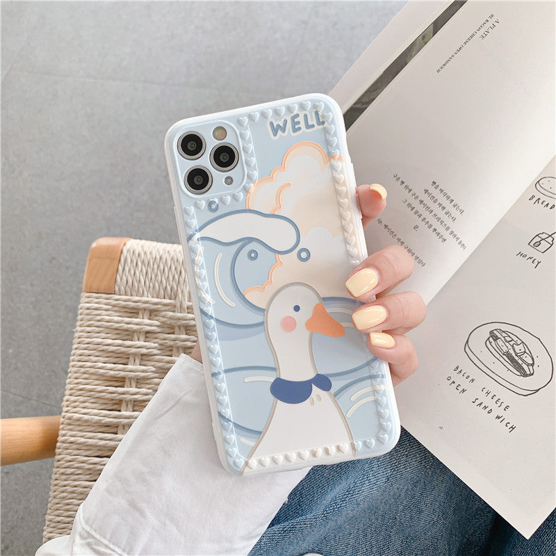 Cute Blue Cartoon Mobile Phone Soft Case