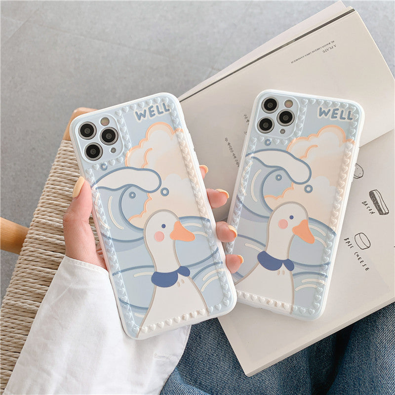 Cute Blue Cartoon Mobile Phone Soft Case