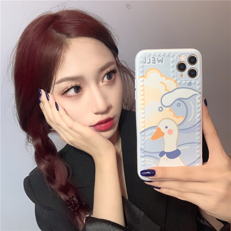 Cute Blue Cartoon Mobile Phone Soft Case