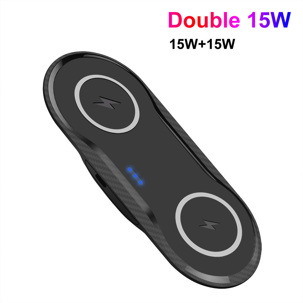 Dual 15W 2-In-1 Wireless Charger