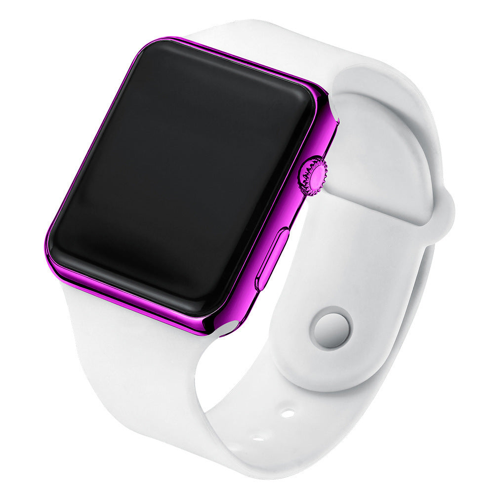 Square Electroplated LED Digital Watch