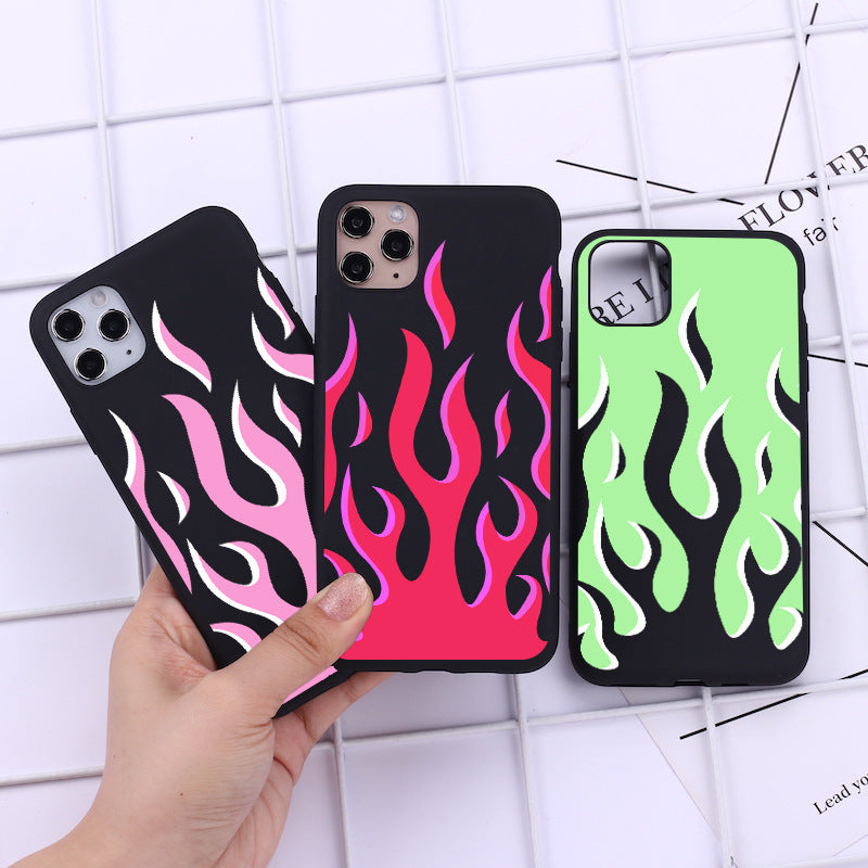 Compatible with Apple , Flame mobile phone case