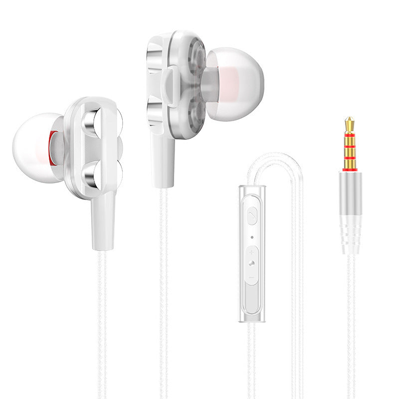 Double action coil in-ear headphones