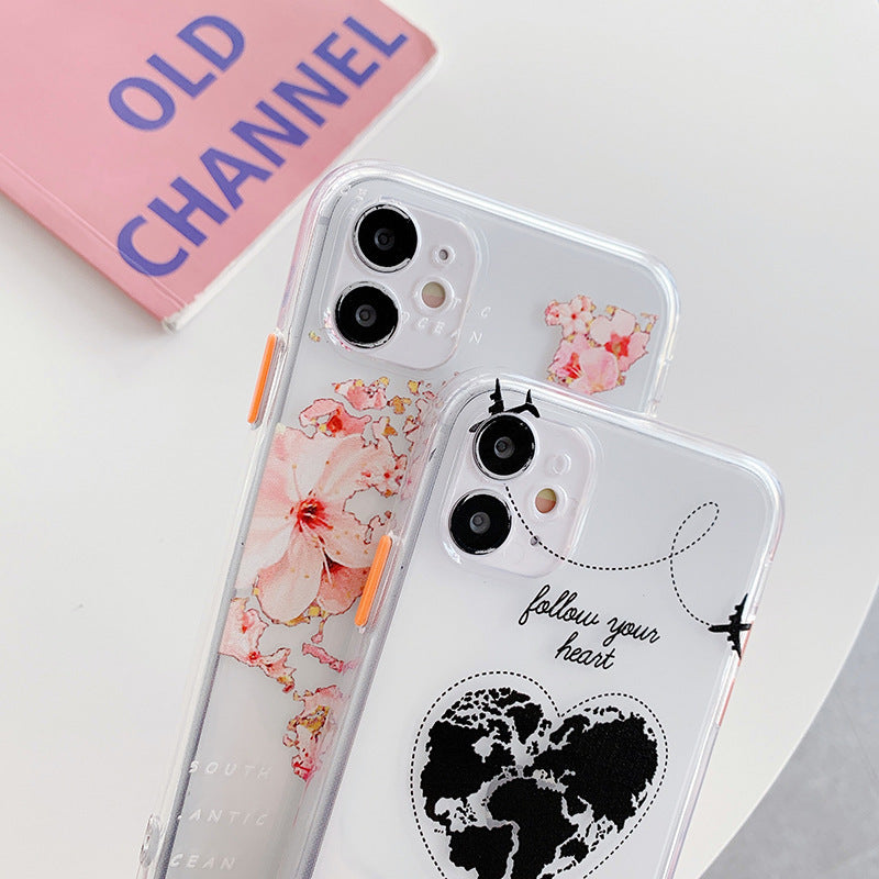 Love transparent mobile phone soft case