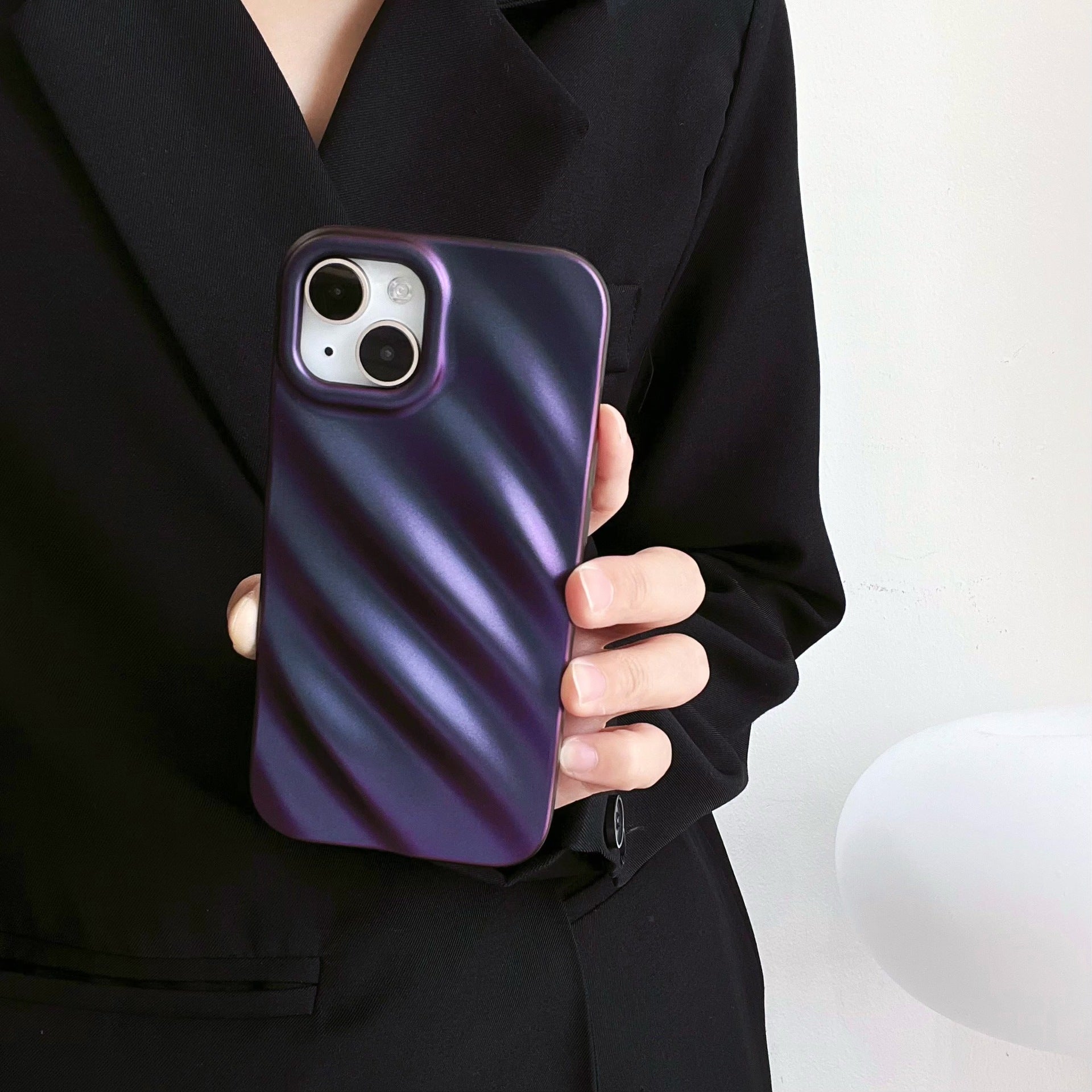 Small Laser Dark Purple Mobile Phone Case