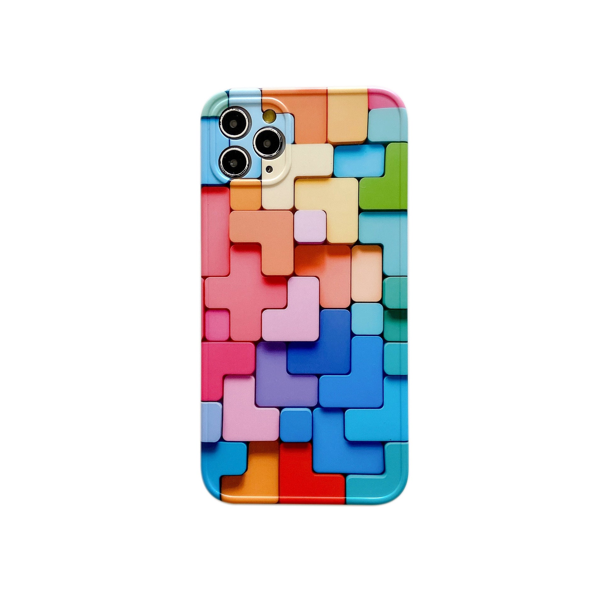 Color Vision Square Silicone Mobile Phone Case