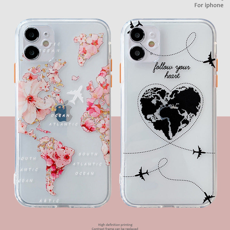 Love transparent mobile phone soft case