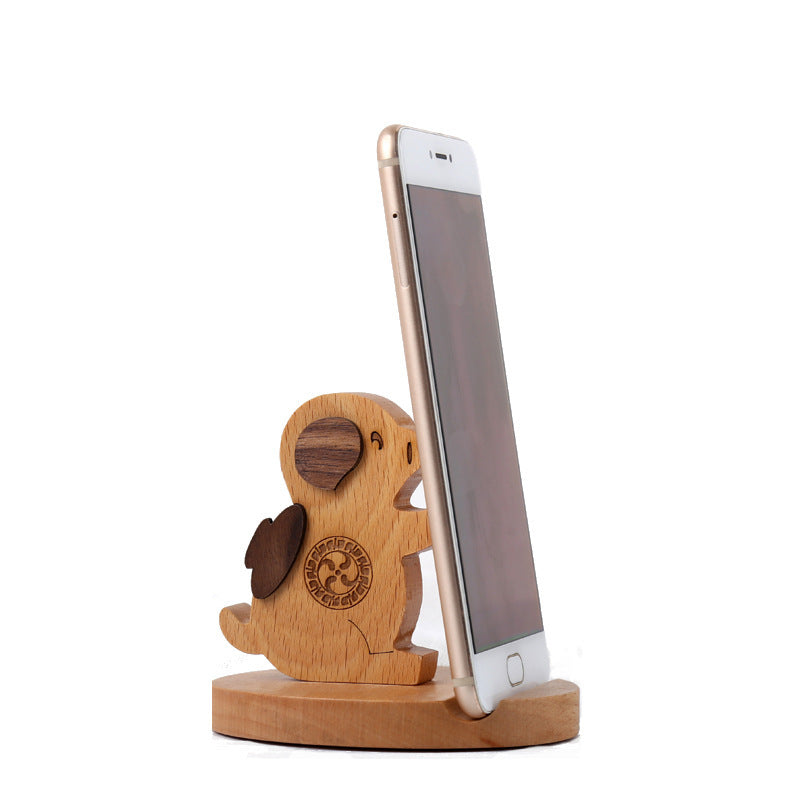 Creative Mobile Phone Beech Wood Phone Holder