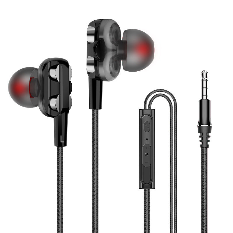 Double action coil in-ear headphones