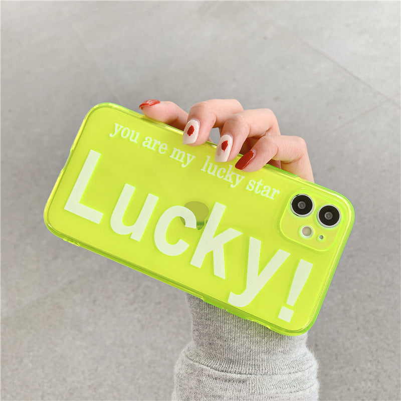 Trendy Brand Fluorescent English Mobile Phone Case