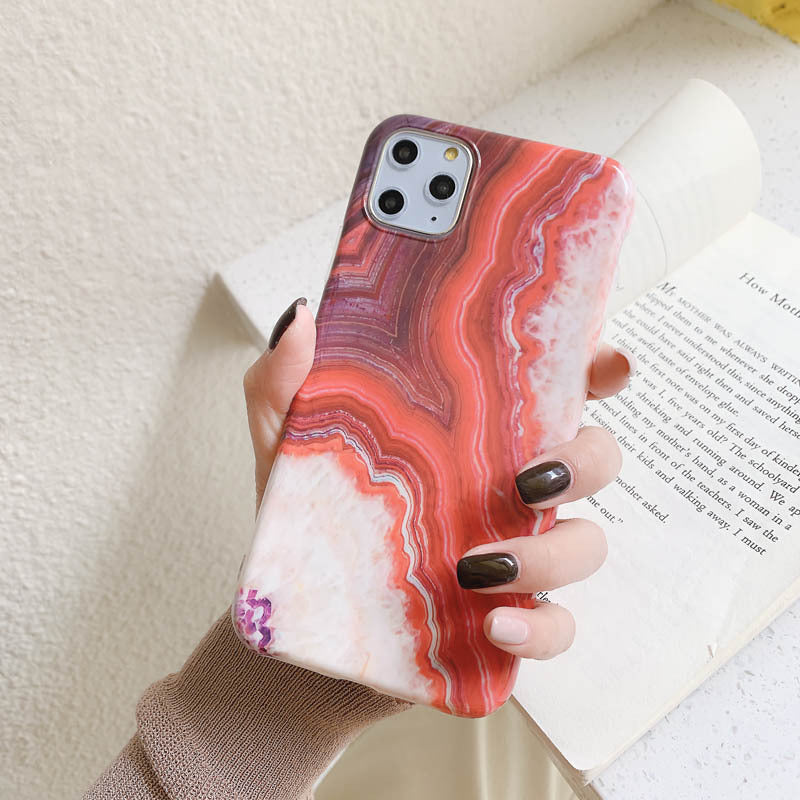 Marbled mobile phone case soft shell